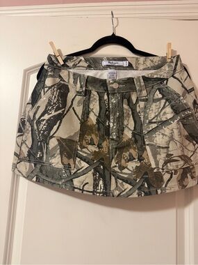 Olive Camo Mini Skirt